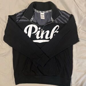 PINK Victoria's Secret Black and Gray Sweatshirt